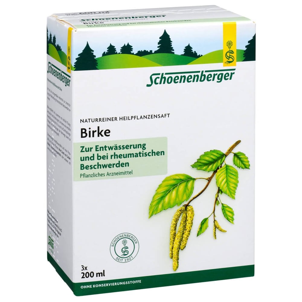 Birke naturreiner Heilpflanzensaft Schoenenberger