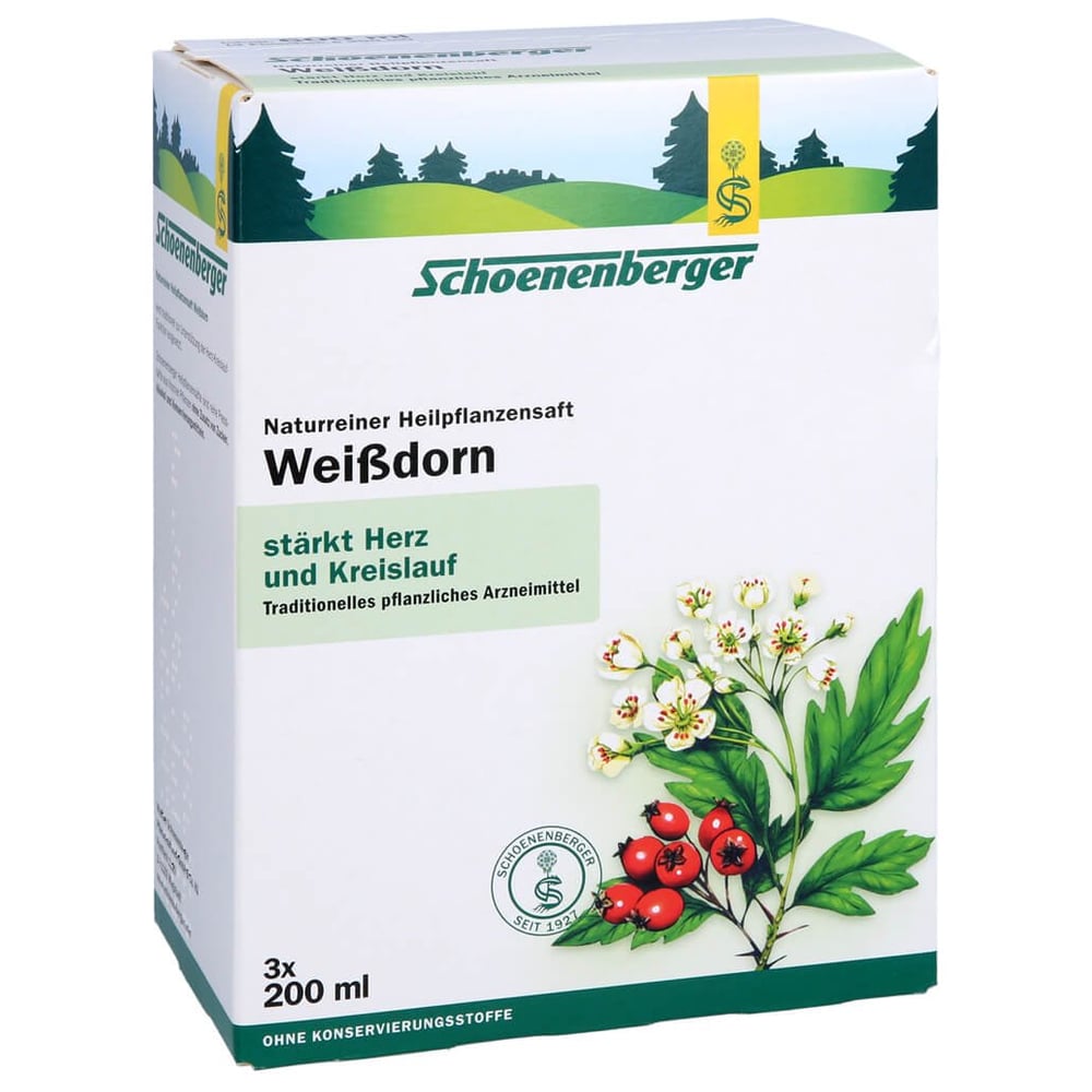 Weißdorn naturreiner Heilpflanzensaft Schoenenberger