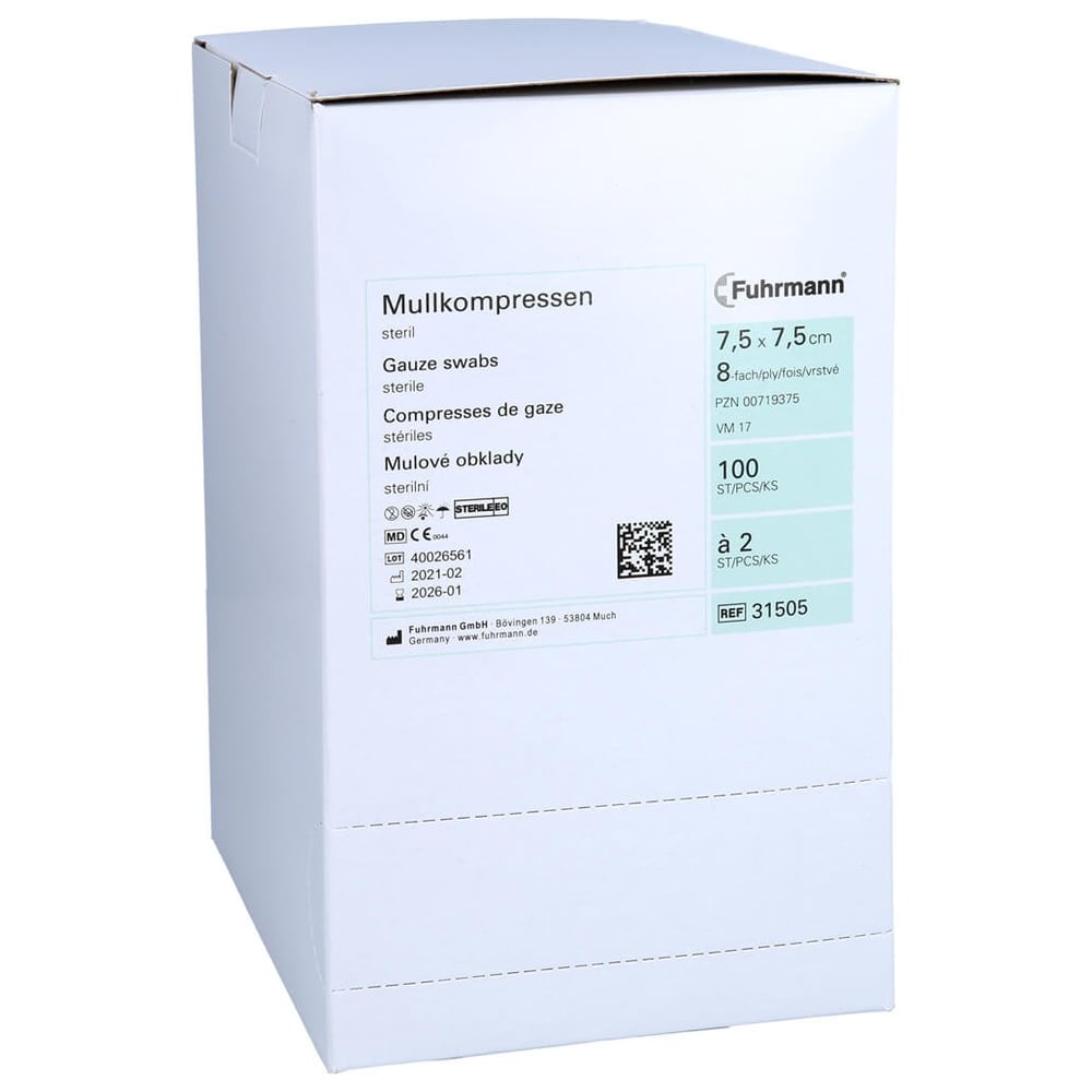 Mullkompre Set7.5x7.5cm St