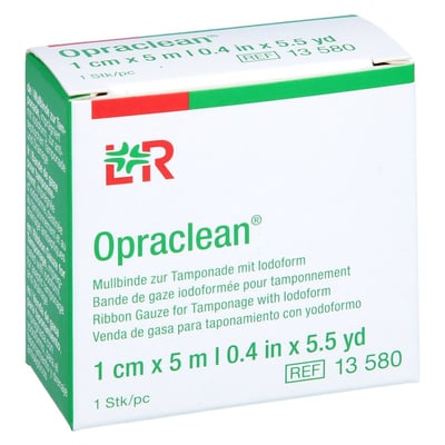 Opraclean Mullbinde z. Tamponade m. Jodoform 1cmx5m Produktbild 1