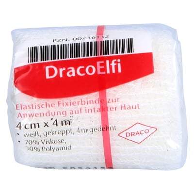 Dracoelfi elastisch Fixierbinde 4 cmx4 m gekrep.cello Produktbild 1