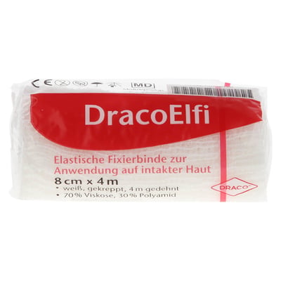 Dracoelfi elastisch Fixierbinde 8 cmx4 m gekrep.cello Produktbild 1