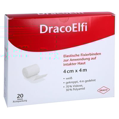 Dracoelfi elast.Fixierbinde 4 cmx4 m gekreppt