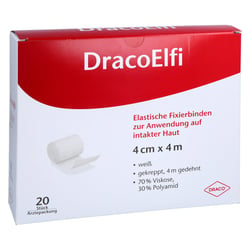 Dracoelfi elastisch Fixierbinde 4 cmx4 m gekreppt