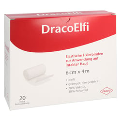 Dracoelfi elastisch Fixierbinde 6 cmx4 m gekreppt