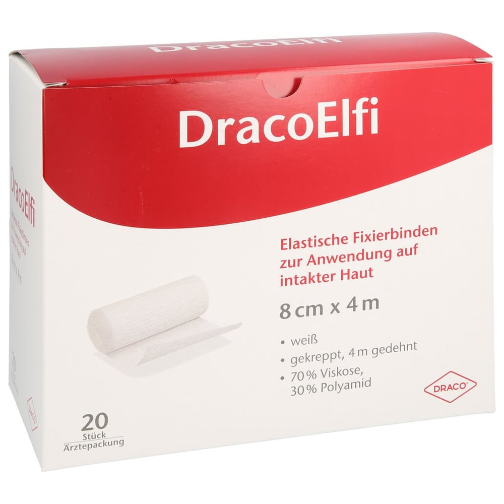 Dracoelfi elast.Fixierbinde 8 cmx4 m gekreppt