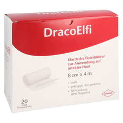 Dracoelfi elastisch Fixierbinde 8 cmx4 m gekreppt