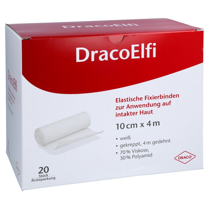Dracoelfi elast.Fixierbinde 10 cmx4 m gekreppt