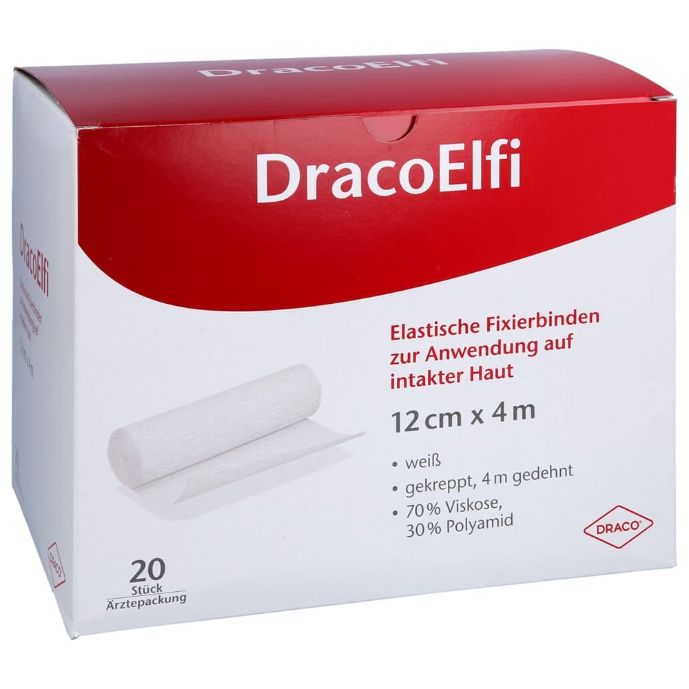 Dracoelfi elast.Fixierbinde 12 cmx4 m gekreppt