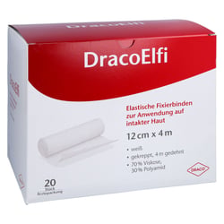 Dracoelfi elastisch Fixierbinde 12 cmx4 m gekreppt