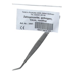Pinzette Zahn gebogen 13 cm