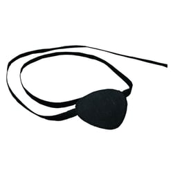 Augenklappe schwarz mit Bindeband