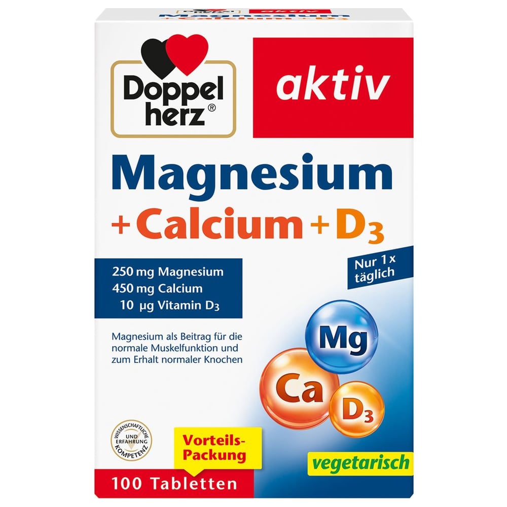 Doppelherz aktiv Magnesium + Calcium + D3