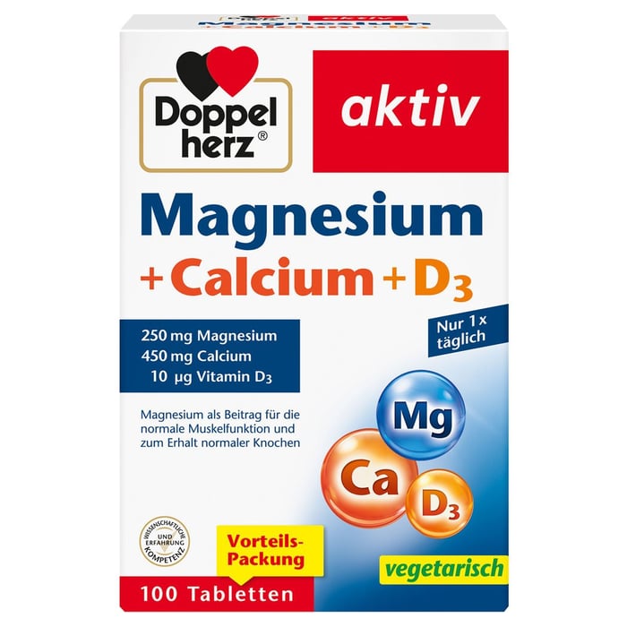 Doppelherz aktiv Magnesium + Calcium + D3