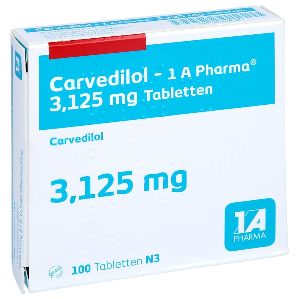 Carvedilol-1A Pharma 3,125 mg
