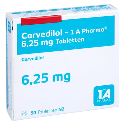 Carvedilol - 1A-Pharma 6.25mg Tabletten Produktbild 1