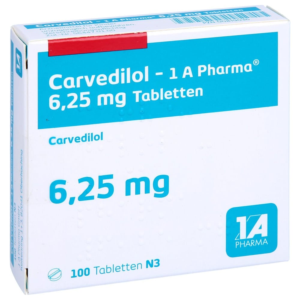 Carvedilol - 1A-Pharma 6.25mg Tabletten