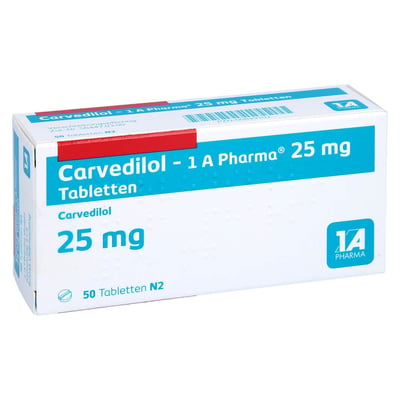 Carvedilol - 1A-Pharma 25mg Tabletten Produktbild 1