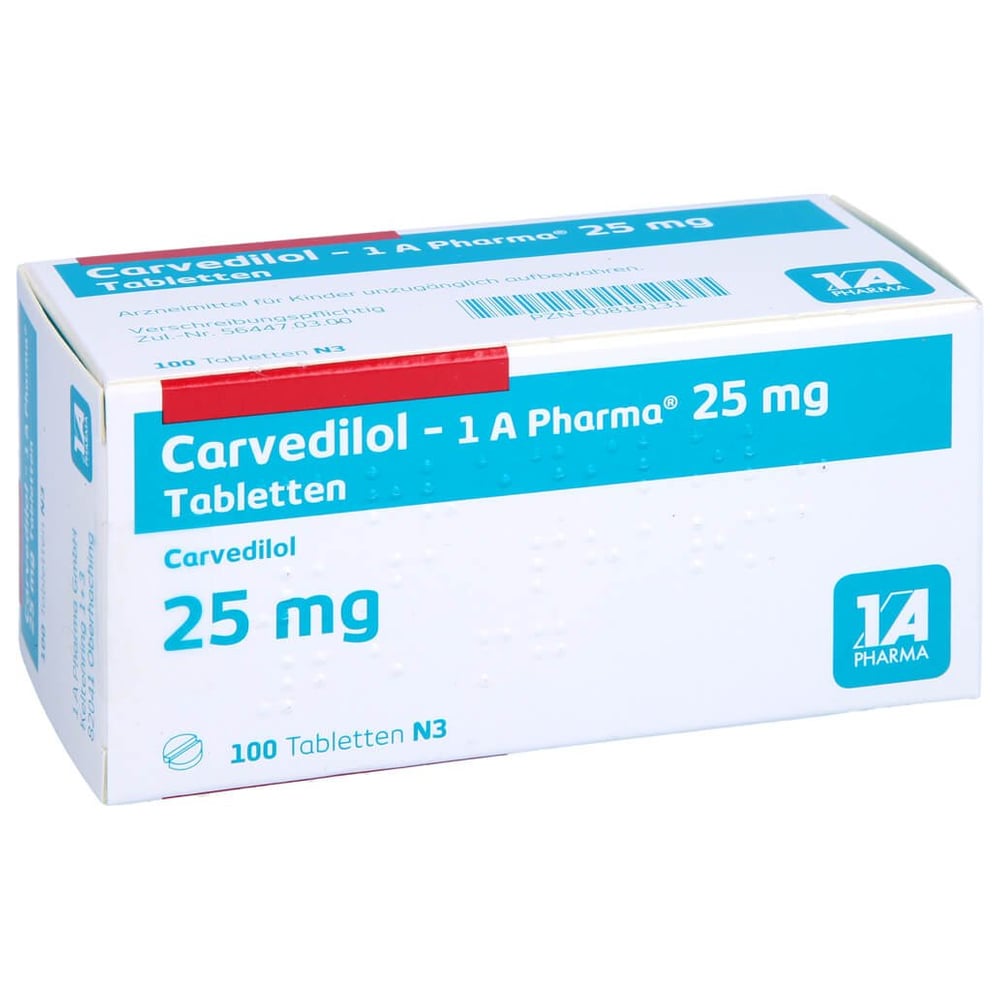 Carvedilol - 1A-Pharma 25mg Tabletten