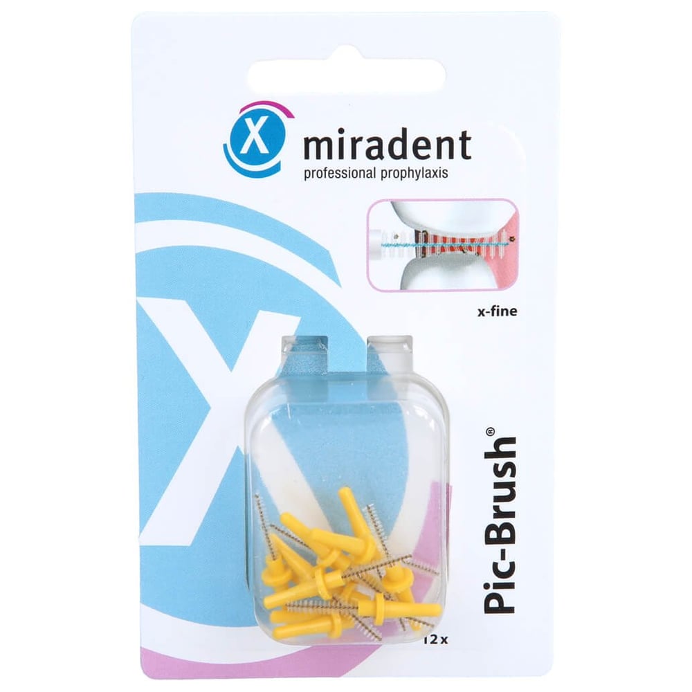 Miradent Interd.Pic-Brush Ersatzb.x-fein gelb