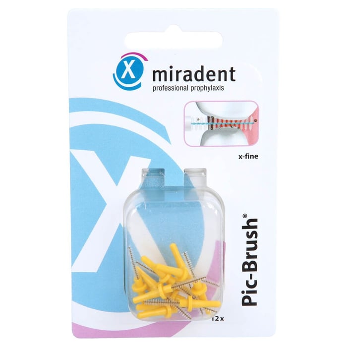 Miradent Interd.Pic-Brush Ersatzb.x-fein gelb