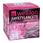 Wellion Safetylancets 21G 2,0 mm Sicherheitseinmall Produktbild 1