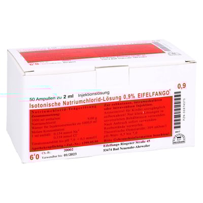 Isotonische NaCl Lösung 0,9% Eifelfango Inj.-Lsg.