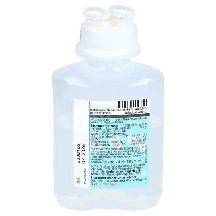 Isotonische NaCl 0.9% DELTAMEDICA Plastikinf.