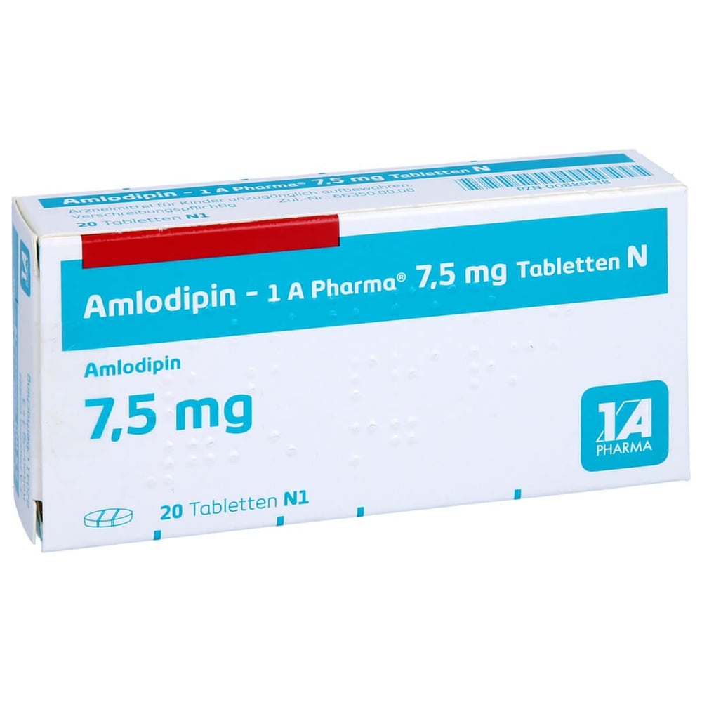 Amlodipin - 1 A Pharma 7.5 mg Tabletten N