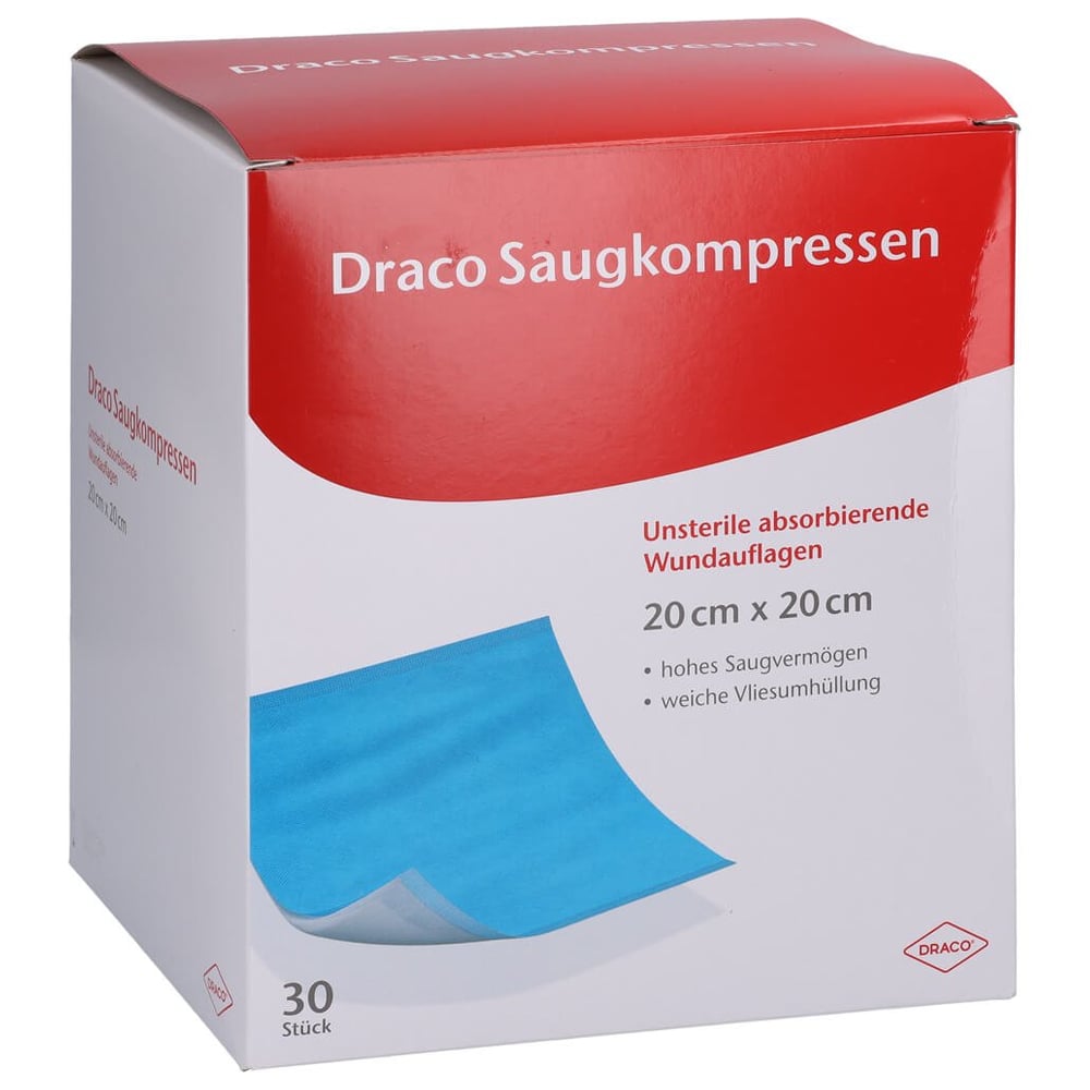 Saugkompressen unsteril 20x20 cm Draco