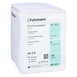 Mullkompressen 10x10cm unsteril 8-fach Fuhrmann