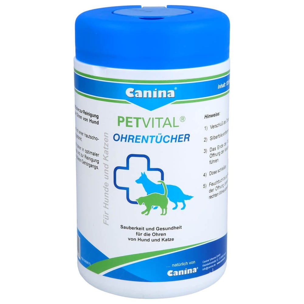 Petvital Feuchttücher f.Ohren vet.