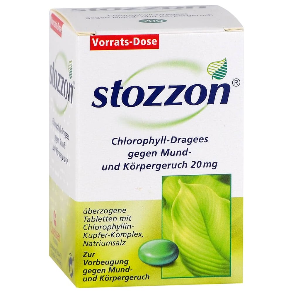 Stozzon Chlorophyll-Dragees gegen Mund- und Körpergeruch