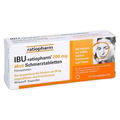 IBU-ratiopharm 200 mg akut Schmerztabletten