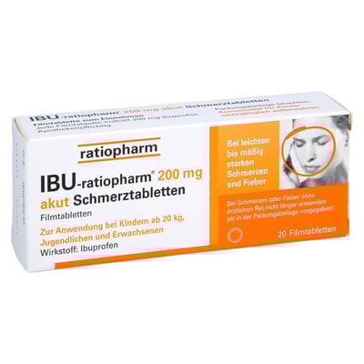 IBU-ratiopharm 200 mg akut Schmerztabletten