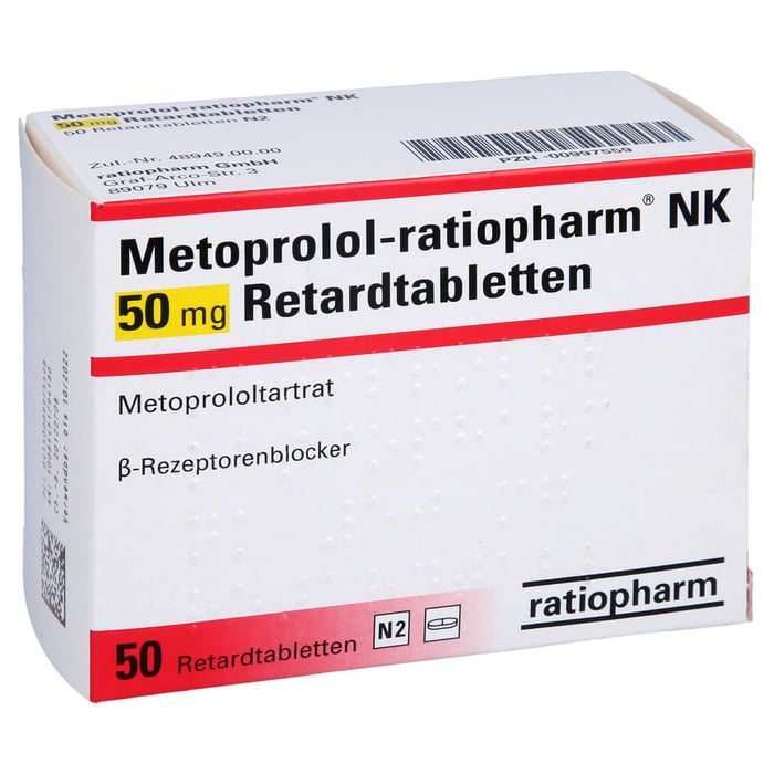 Metoprolol-ratiopharm NK 50mg