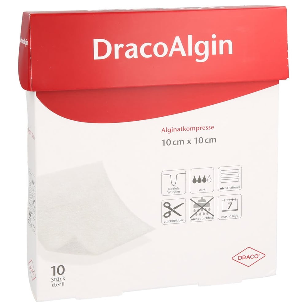 Dracoalgin 10x10 cm Alginatkompresse