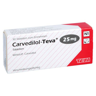 Carvedilol-Teva 25 mg