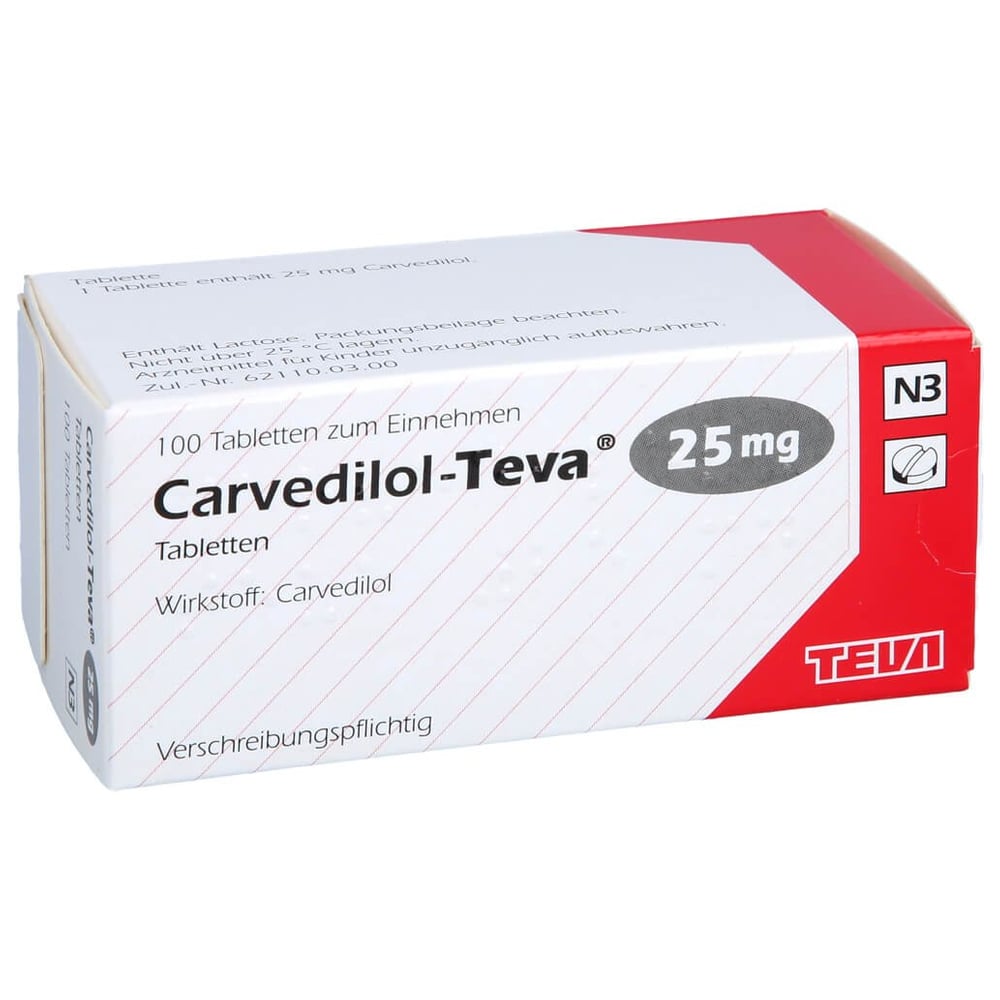 Carvedilol-Teva 25 mg