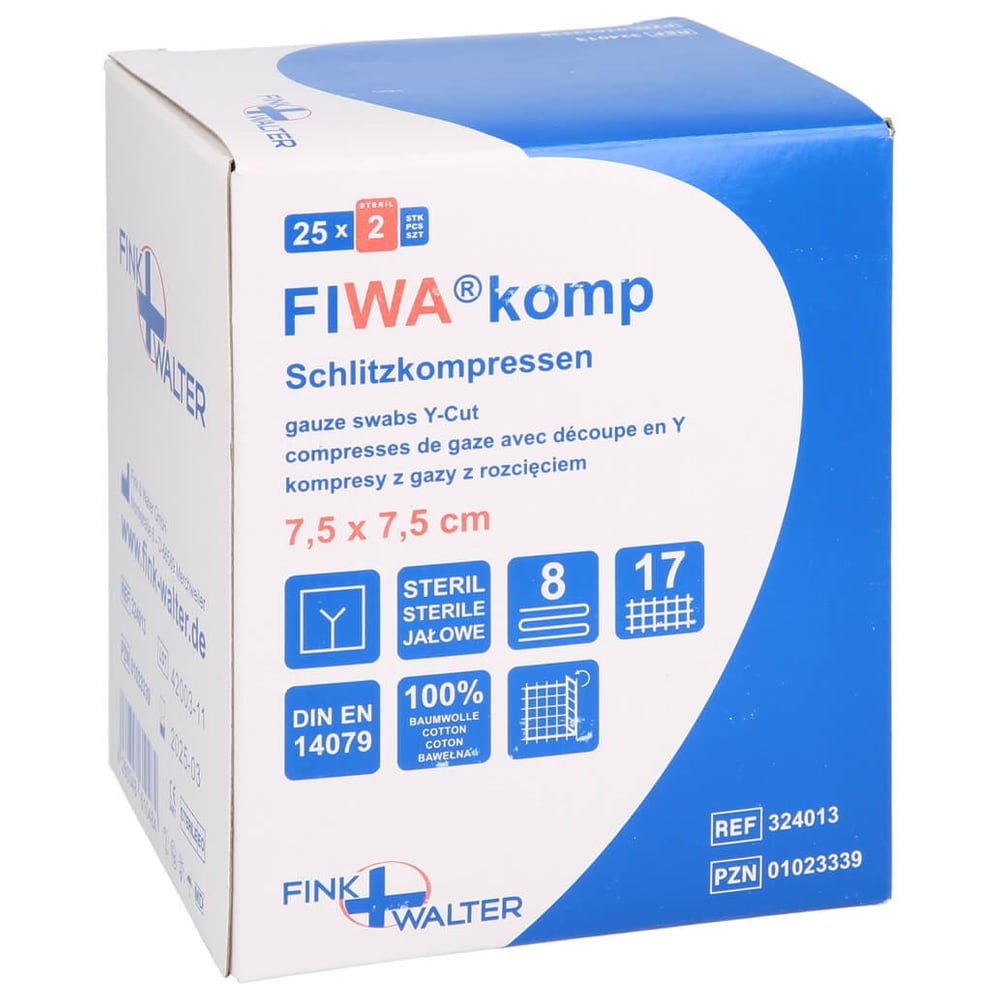 Schlitzkompressen steril 7.5x7.5cm 8-fach