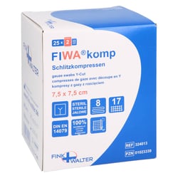 Schlitzkompressen steril 7.5x7.5cm 8-fach