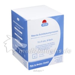 Schlitzkompressen steril 5x5cm 8-fach