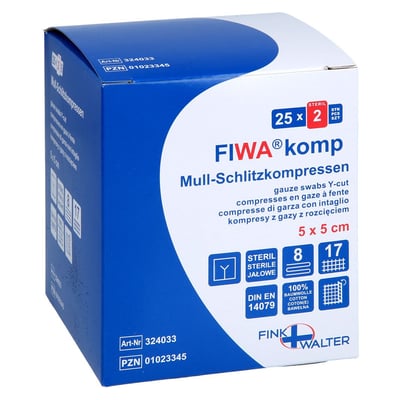 Schlitzkompressen steril 5x5cm 8-fach