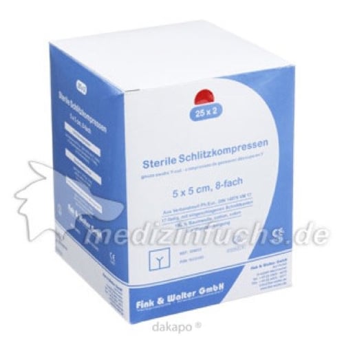 Schlitzkompressen steril 5x5cm 8-fach