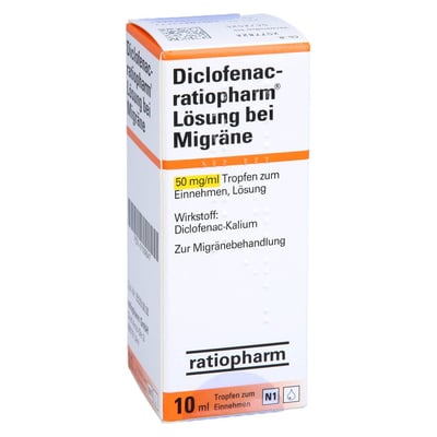 Diclofenac-ratiopharm Lösung bei Migräne