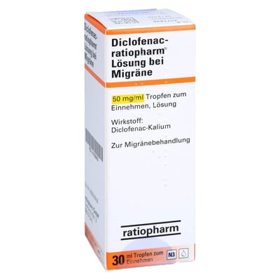 Diclofenac-ratiopharm Lösung bei Migräne