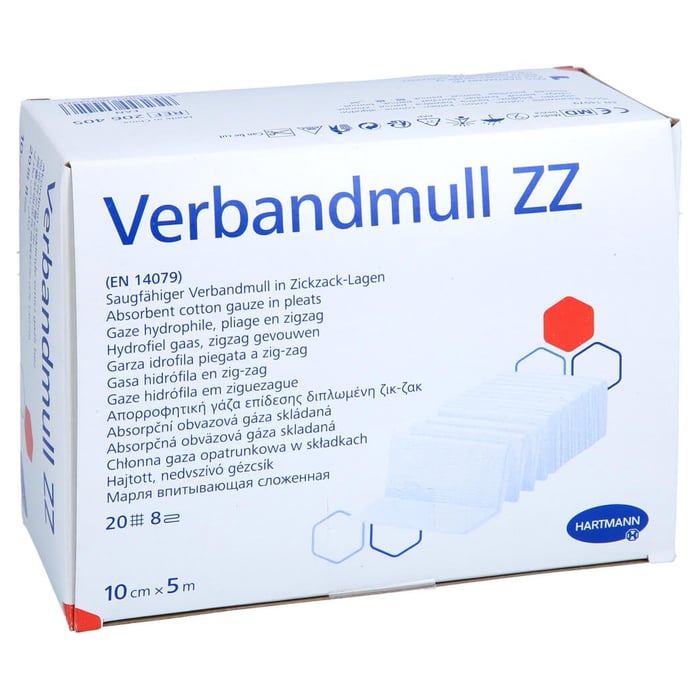 Verbandmull Hartmann 10 cmx5 m zickzack
