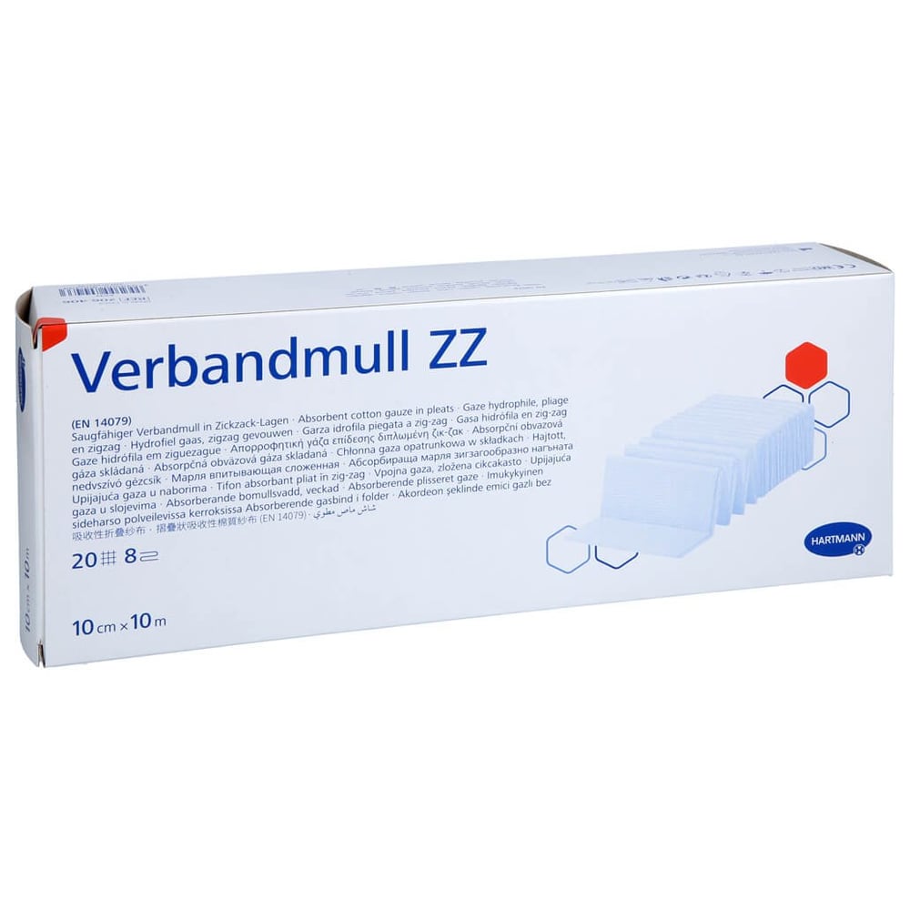 Verbandmull Hartmann 10 cmx10 m zickzack