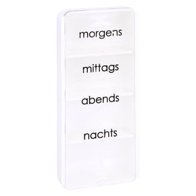 Tablettendose mo/mi/ab/na mit Blindenschrift Produktbild 1