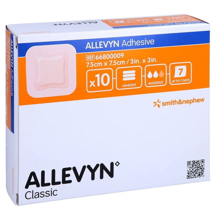 Allevyn Adhesive 7,5x7,5 cm haftende Wundauflage